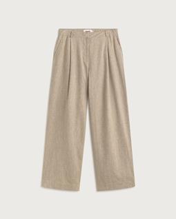 Thinking MU Broek Met Wijde Pijpen, Patti Raw Ecru