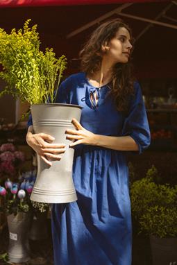 Jyoti Fair Works Kleid Paudali Kobaltblau