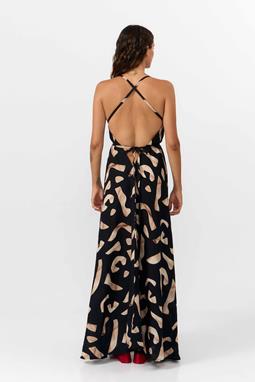 SUITE13LAB Kleid Mp Long Print Stones Schwarz