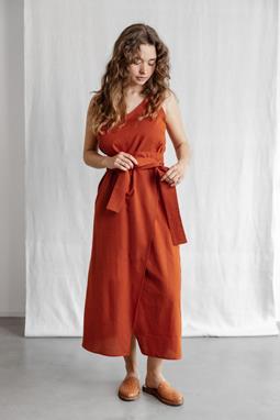 Jyoti Fair Works Kleid Agnila Terrakotta