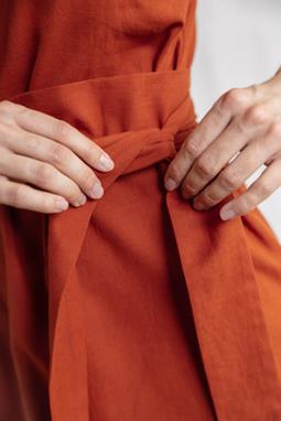 Jyoti Fair Works Kleid Agnila Terrakotta