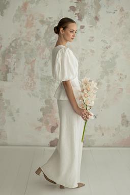 Amber Linen Set Wickeloberteil & Rock Venezia Creme