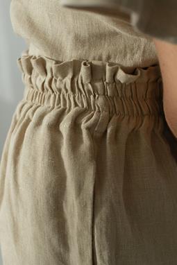Amber Linen Set Shorts Palma Pale Sand