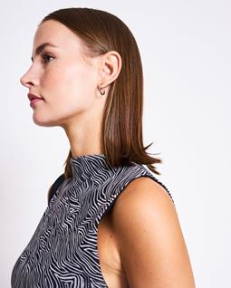 JAN 'N JUNE Maxikleid Mesh Culex Zebra Print