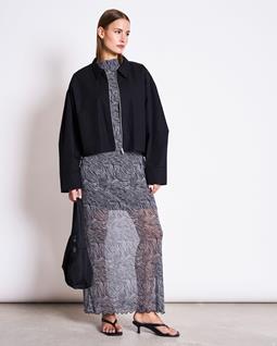 JAN 'N JUNE Maxikleid Mesh Culex Zebra Print