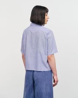 Rotholz Hemd Bowling Blue Stripe