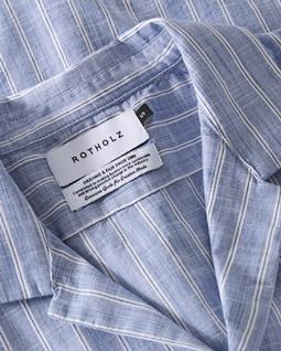 Rotholz Hemd Bowling Blue Stripe