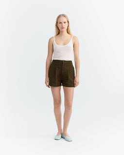 Thinking MU Kurze Hose Narciso Seersucker Braun