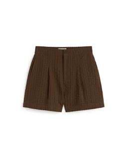 Thinking MU Kurze Hose Narciso Seersucker Braun