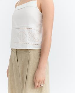Thinking MU Top Raida Bestickt Weiß