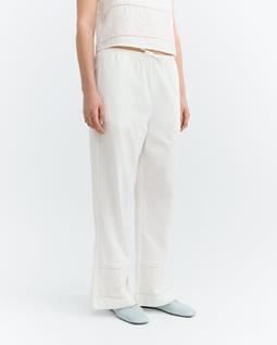 Thinking MU Broek Brigitte Geborduurd Wit