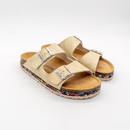 Nuoceans Sandalen Kieselstein Beige
