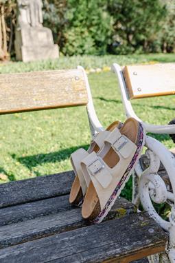 Nuoceans Sandalen Kieselstein Beige
