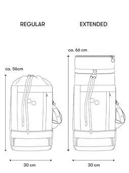 pinqponq Backpack Blok Medium Glazed Red