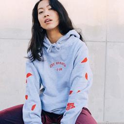 Plant Faced Clothing Eat Plants Scattered Roses Hoodie