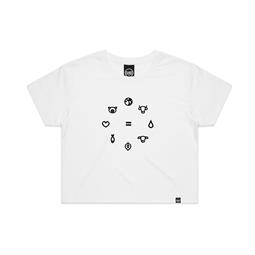 Plant Faced Clothing Equal Beings - Crop Top - Wit X Zwart