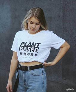 Plant Faced Clothing T-Shirt Plant Based Kanji Wit