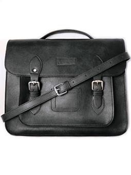 Will's Vegan Store Satchel Classic 14 Inch Black