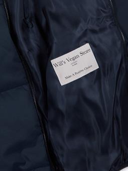 Will's Vegan Store Hooded Puffer Donkerblauw