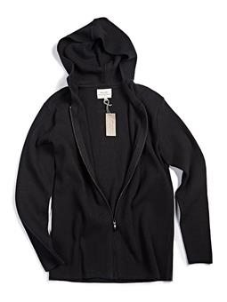 Will's Vegan Store Vest Capuchon Gebreid Zwart