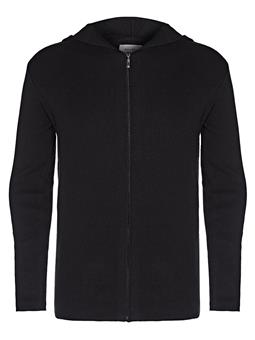 Will's Vegan Store Vest Capuchon Gebreid Zwart