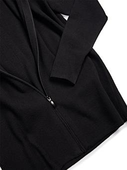 Will's Vegan Store Vest Capuchon Gebreid Zwart