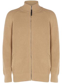 Will's Vegan Store Vest Full Zip Gebreid Tan