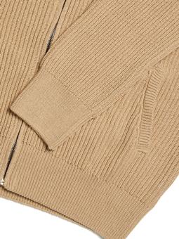 Will's Vegan Store Vest Full Zip Gebreid Tan