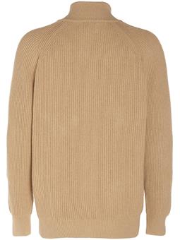 Will's Vegan Store Vest Full Zip Gebreid Tan