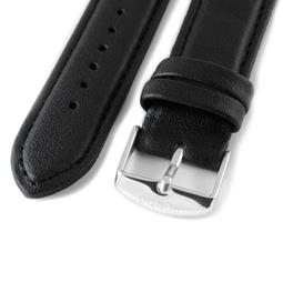 Hurtig Lane Watch Strap Vegan Leather Black & Silver
