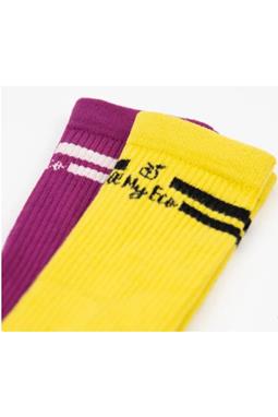 Socks 2-pack Yellow & Purple
