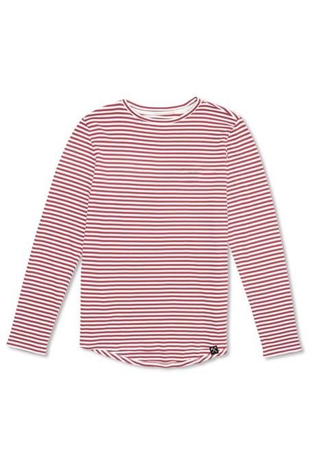 Langarm-T-Shirt - Rote Streifen