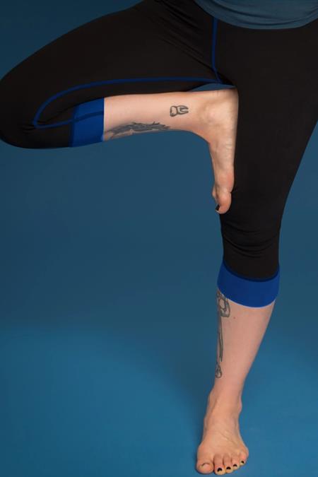 Essential Capri Legging Color Block Bleu