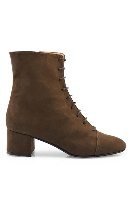 Carlotta Lace-Up Boots - Brown