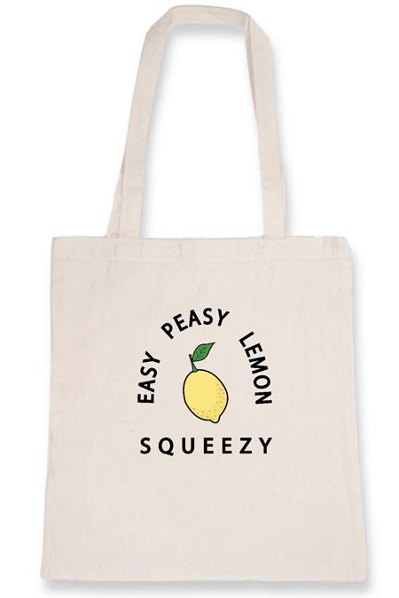 Easy Peasy Lemon Squeezy - Draagtas Biokatoen