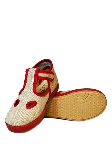 Chaussures Velcro Ellia Rouge