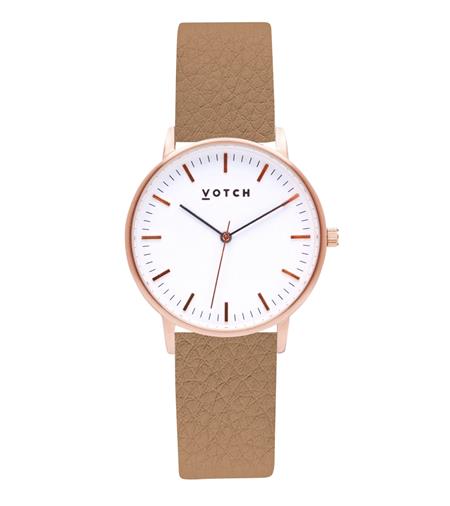Watch Moment Rose Gold & Tan 
