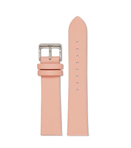 Horlogebandje 20 Mm - Roze Met Zilveren Gesp 
