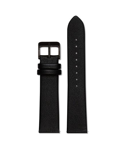 Watch Strap 20 Mm Black With Brushed Black Buckle