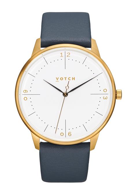 Horloge Aalto Donkerblauw & Goud