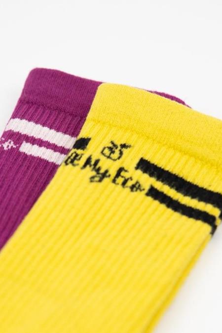 2-Pack Sock Yellow & Purple