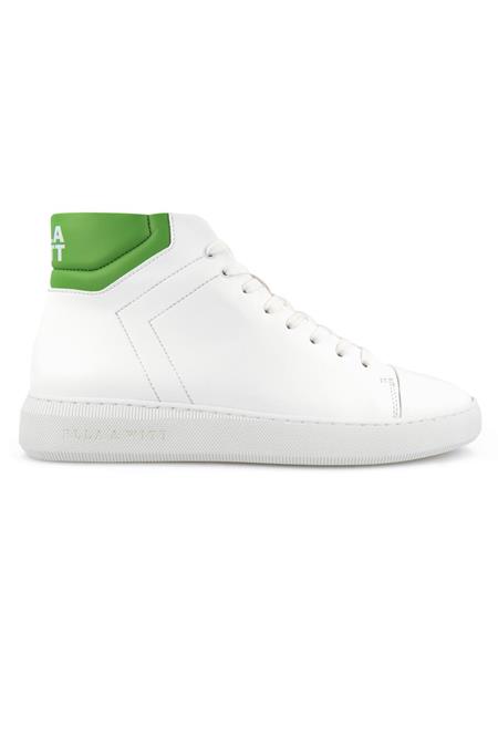 Hight Top Sneaker Adams White & Green