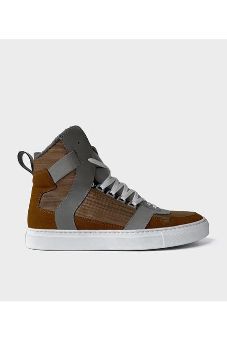 Sneakers Wooden Cube Brown