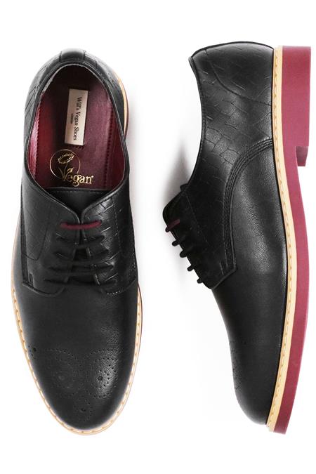 Brogues Signature Black & Cherry Red