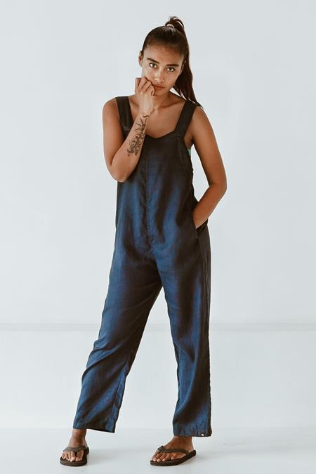 Jumpsuit Recycled Cotton Navy Blue