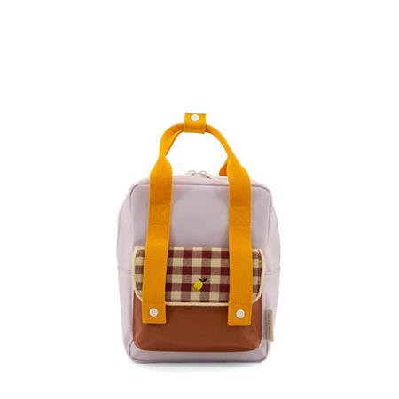 Small Backpack Gingham Lilac Orange 7