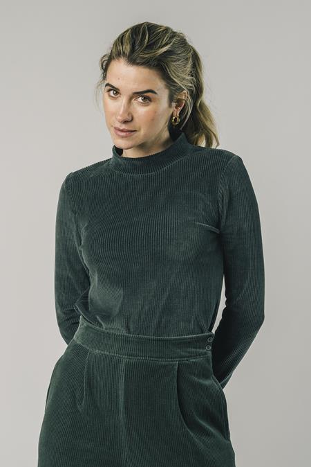 T-Shirt Corduroy Perkins Bosgroen