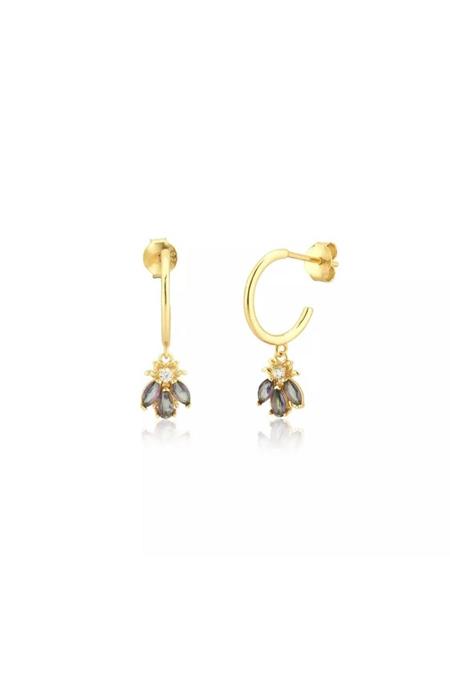 Earrings Gold Bee