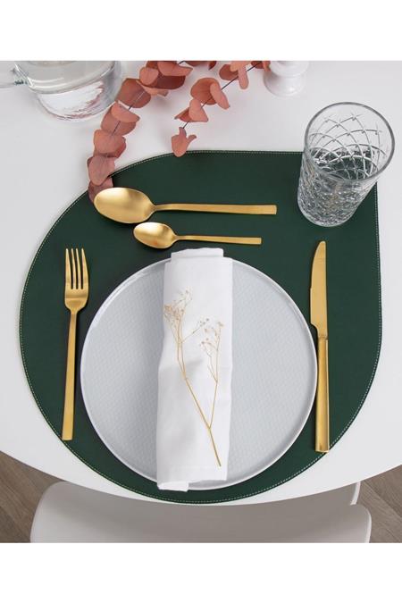 Tischset Ronia Smaragdgrün - 4er-Set