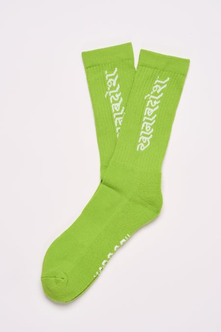 Socks Hindi Neon Green